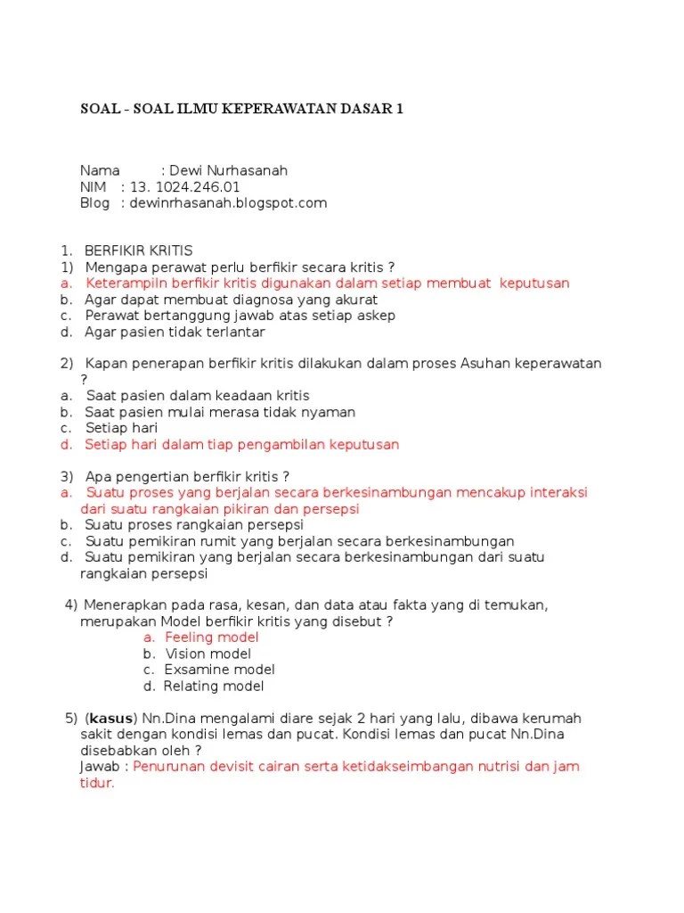 Konsep belajar dan perilaku dalam kesehatan merupakan sebagian. Contoh Soal Berpikir Kritis Pdf