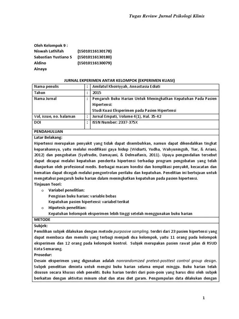 Review Jurnal Klinis Kelompok 9 | PDF