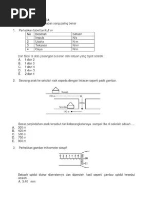 M = 60 kg a = 3 m/s 2 Soal Usbn Fisika Sma 2017 2018 Pdf