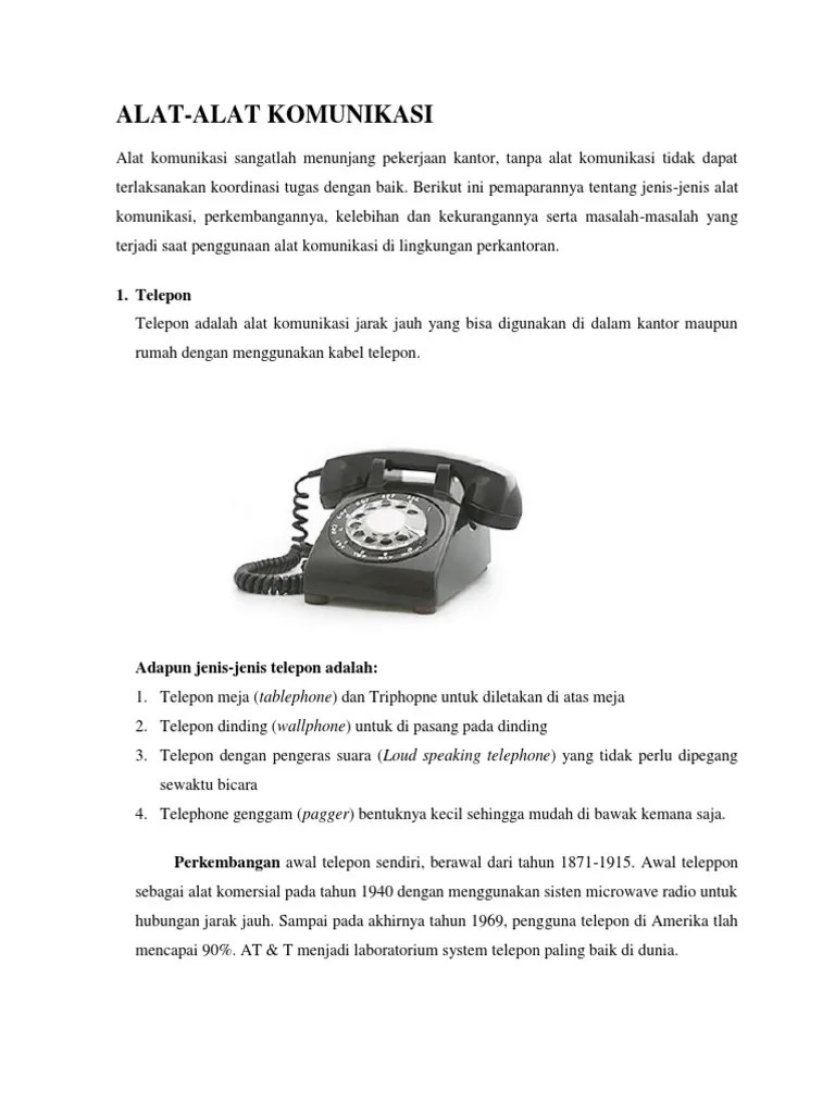 Alat Komunikasi Terkini | PDF