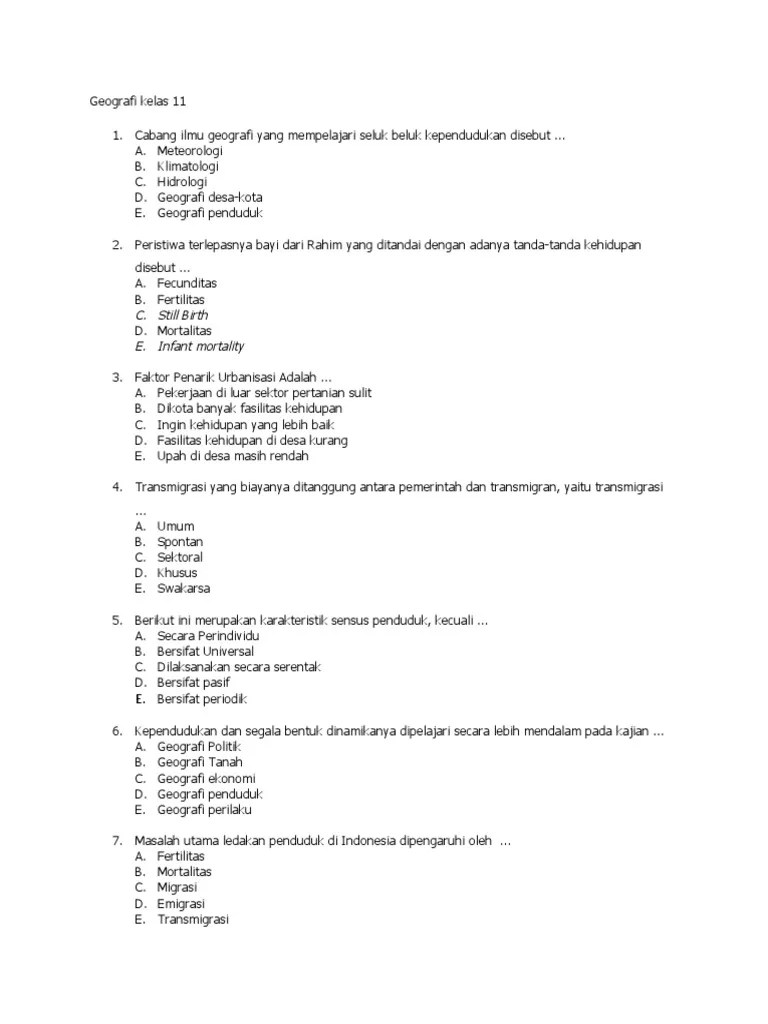 Geografi Kelas 11 | PDF