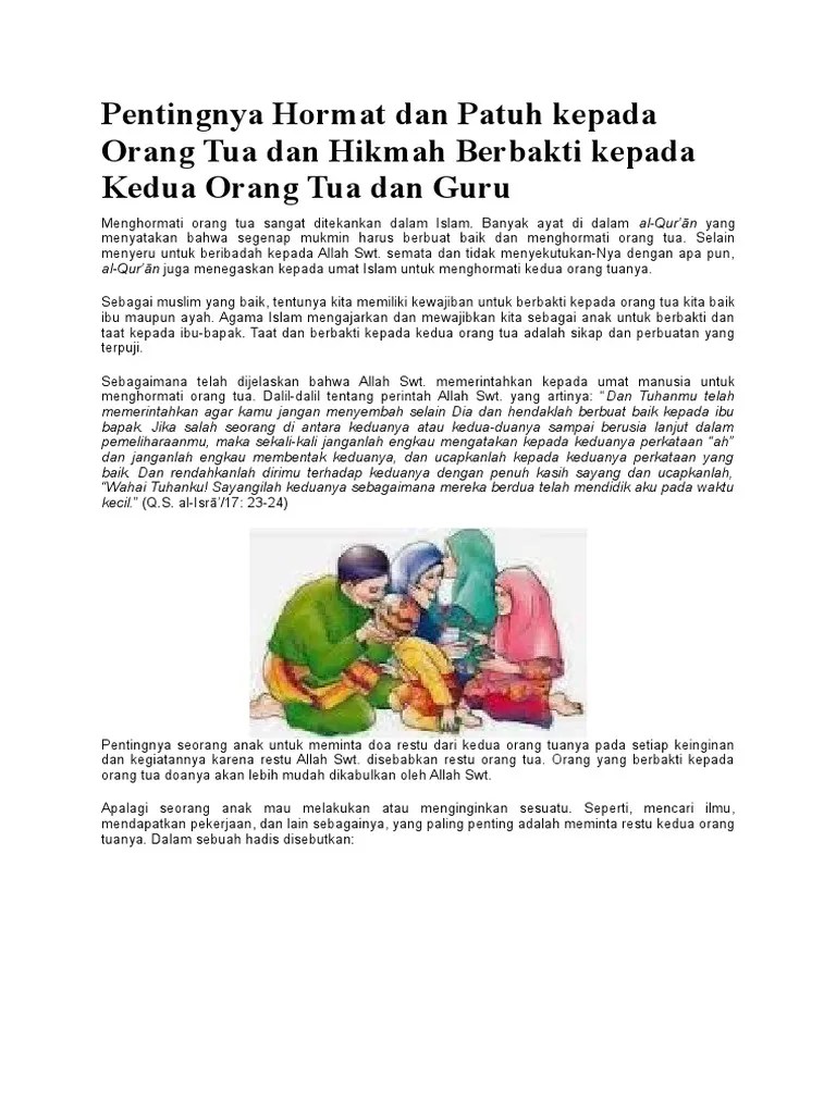 Sayangnya, saat ini, kasih sayang dan perhatian penuh . Hormat Orang Tua Pdf
