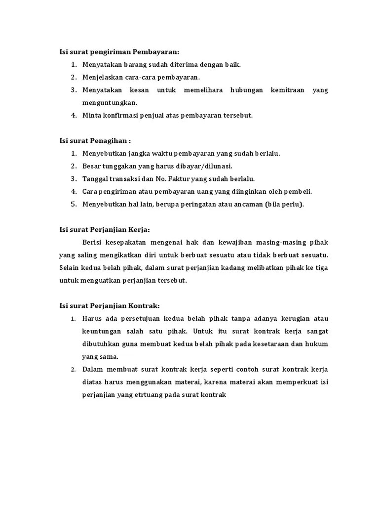 contoh surat penagihan atau surat peringatan kedua. Isi Surat Pengiriman Pembayaran Adalah Sebagai Berikut Pdf