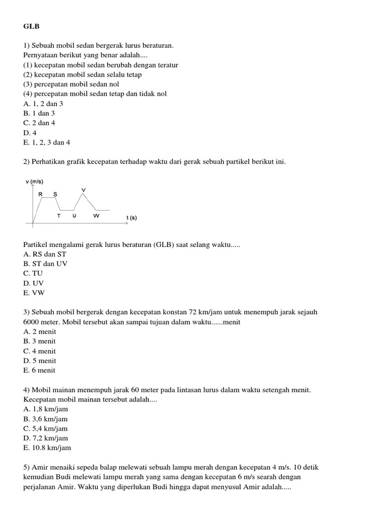 Gerak Lurus Kelas 10 Al-Azhar 2016 | PDF