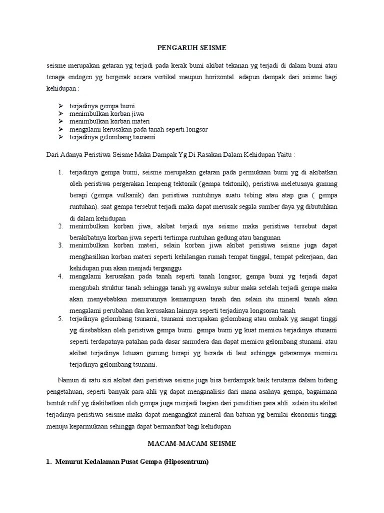 Pengaruh Seisme | PDF