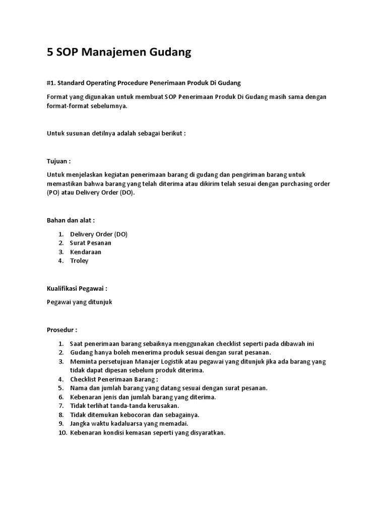 We did not find results for: 5 Sop Manajemen Gudang Pdf