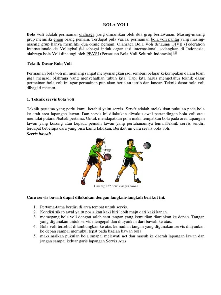 Servis bawah dalam permainan bola voli disebut jelaskan servis bawah bola voli bagaimana gerakan passing bawah bola voli jelaskan jurnal . Bola Voli Pdf