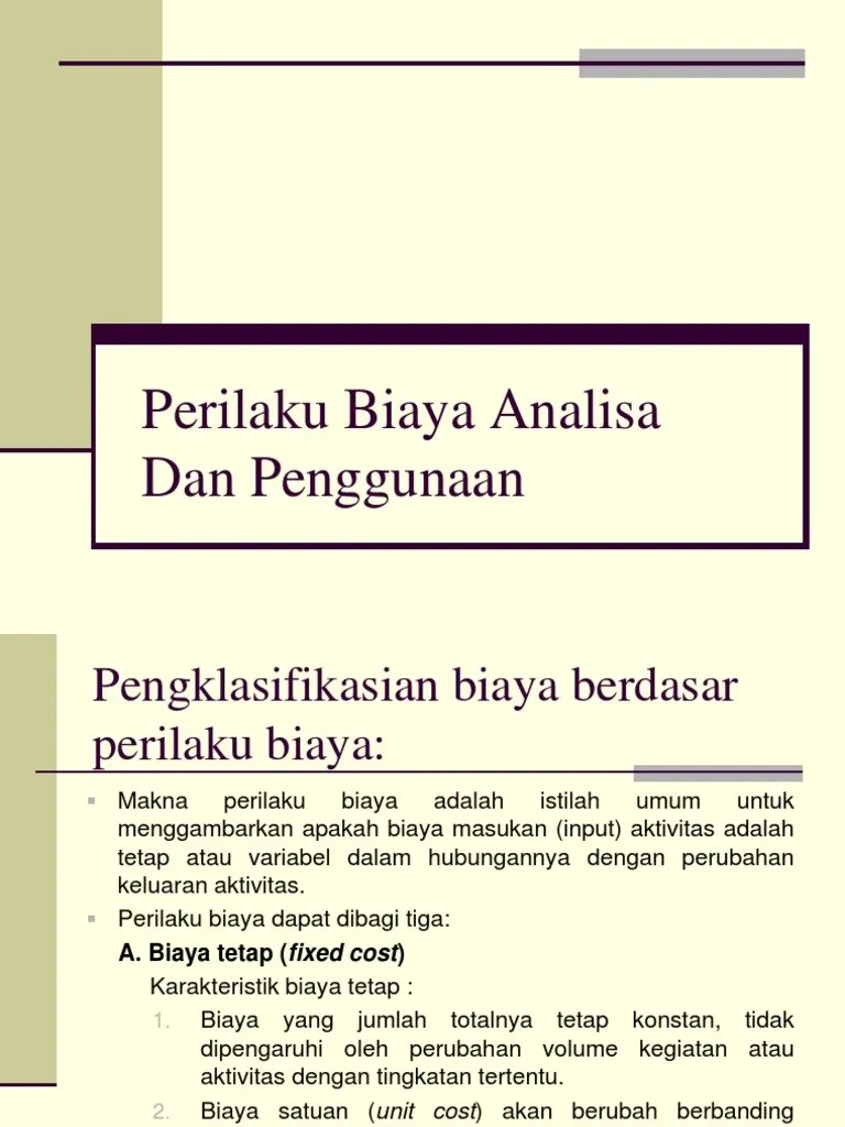 Hambatan struktural muncul dari sifat pasar dari seperti teknologi, biaya dan permintaan. Analisis Perilaku Biaya Print Edit Pdf