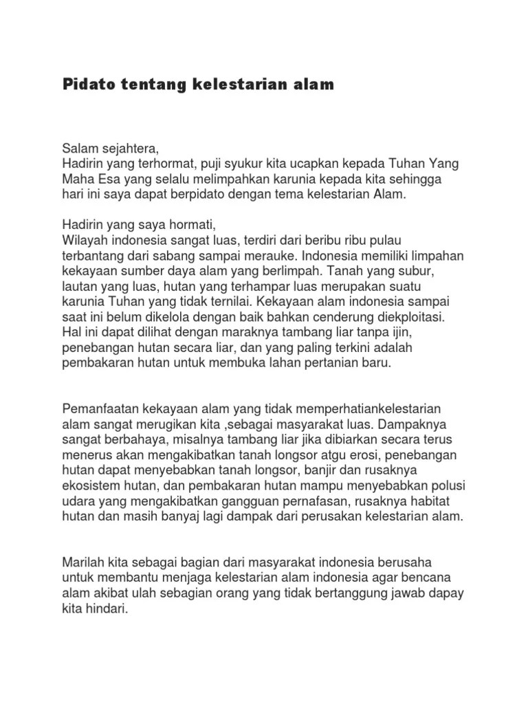 Pidato Tentang Bencana Alam Banjir – Dengan