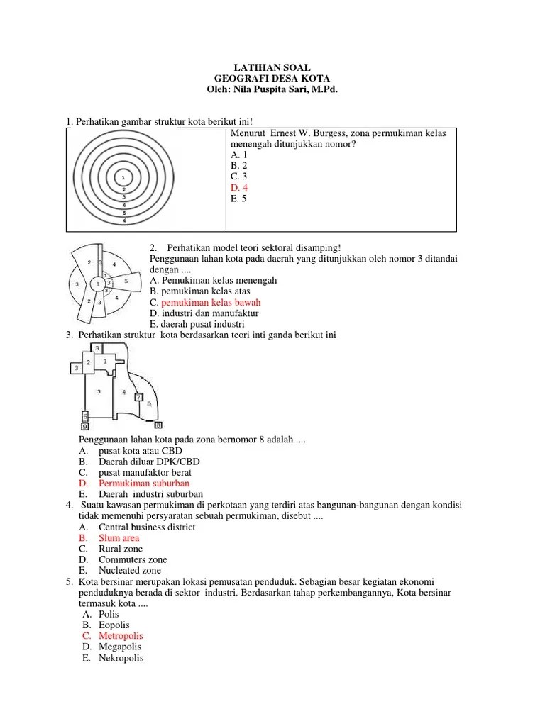 Kumpulan Soal Interaksi Desa Kota