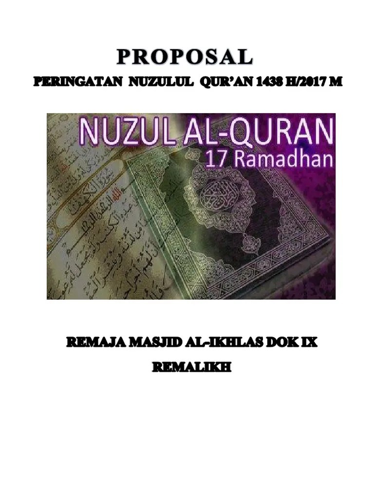 Proposal Nuzulul Quran – Pigura