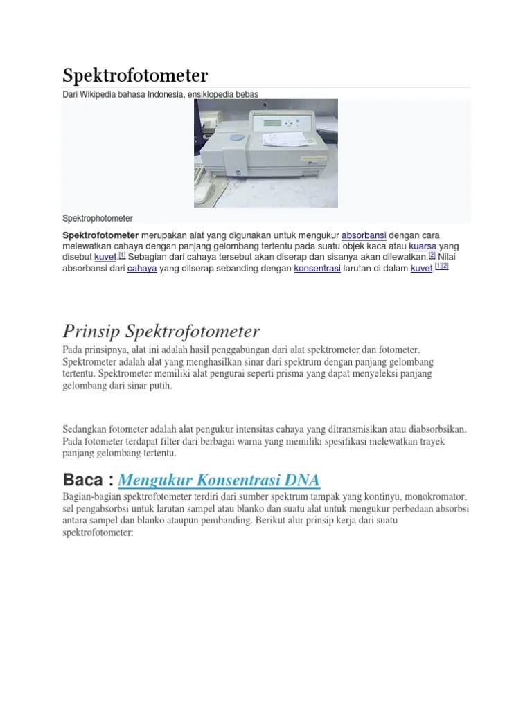Spektrofotometer | PDF