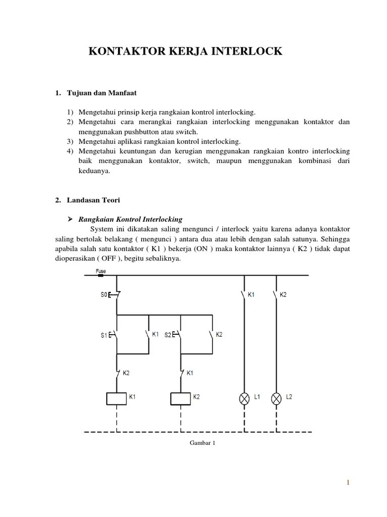 Kontaktor Kerja Interlock 1 | PDF