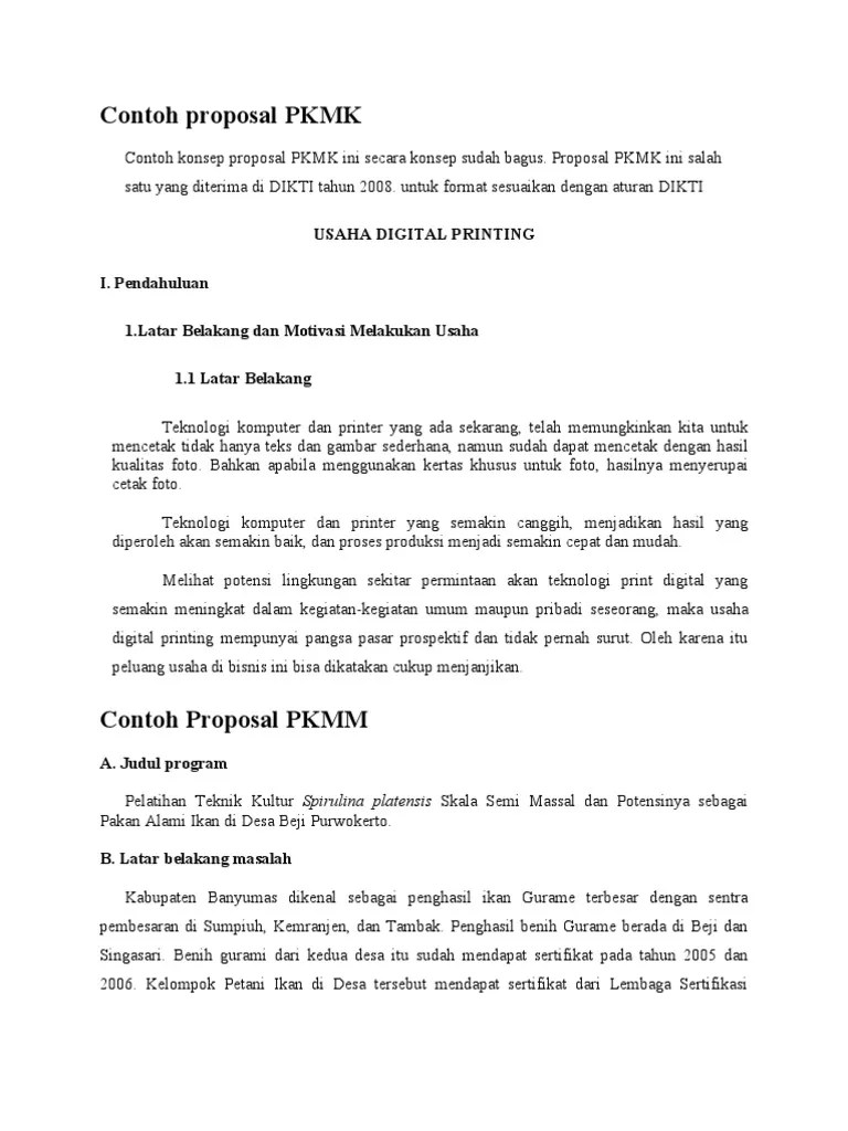 Contoh Konsep Proposal – Pigura