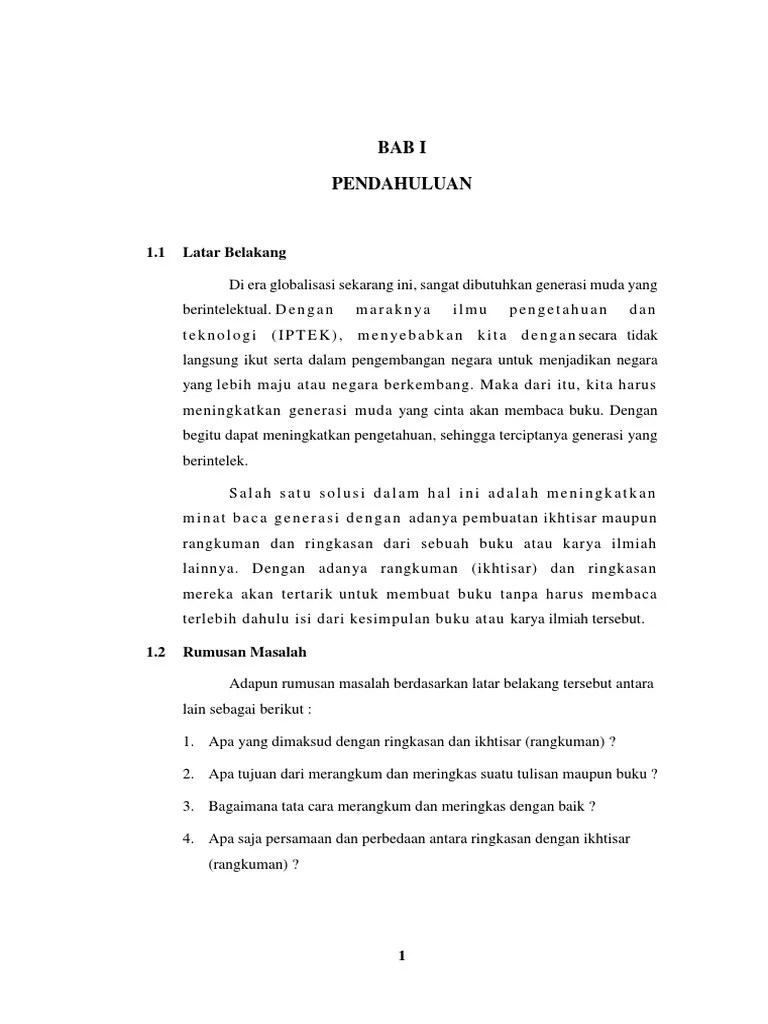 Ringkasan Dan Ikhtisar | PDF