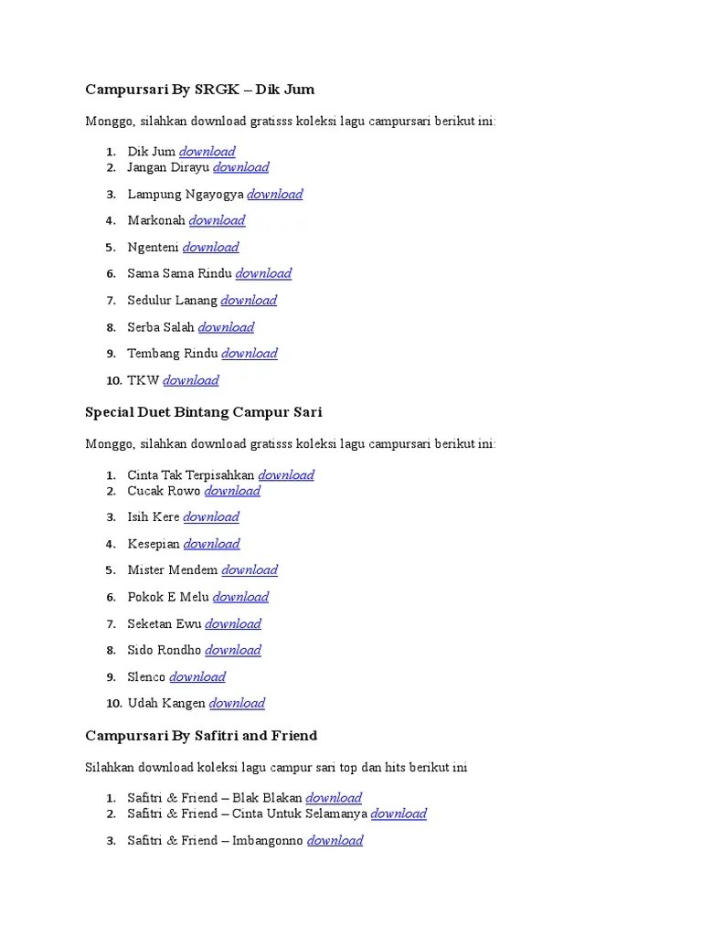 Campursari by SRGK | PDF