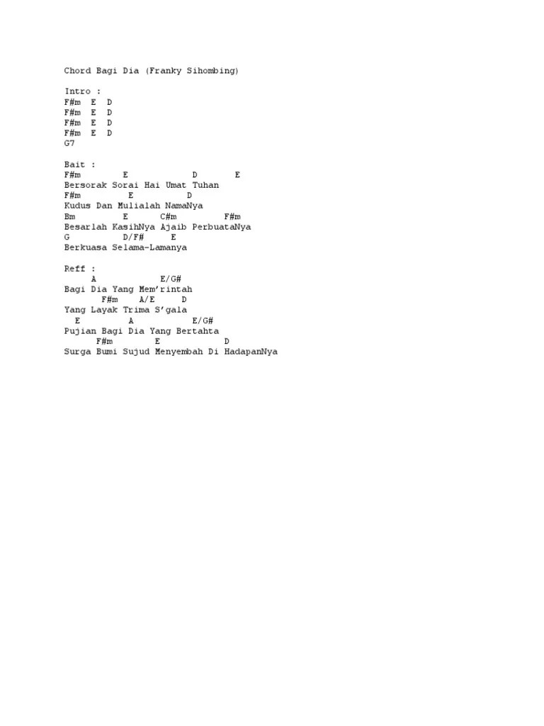 Chord Bagi Dia | PDF