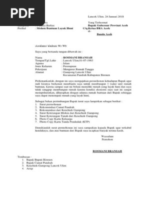 Prasarana dan sarana umum, pemberian bantuan perbaikan rumah masyarakat,. Proposal Rumah Dhuafa Pdf