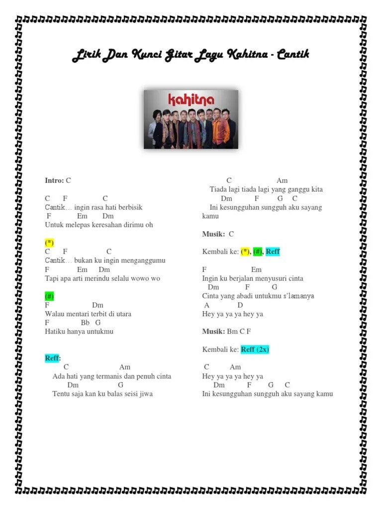 Chord Gitar Ada Hati Yang Termanis Dan Penuh Cinta Lirik