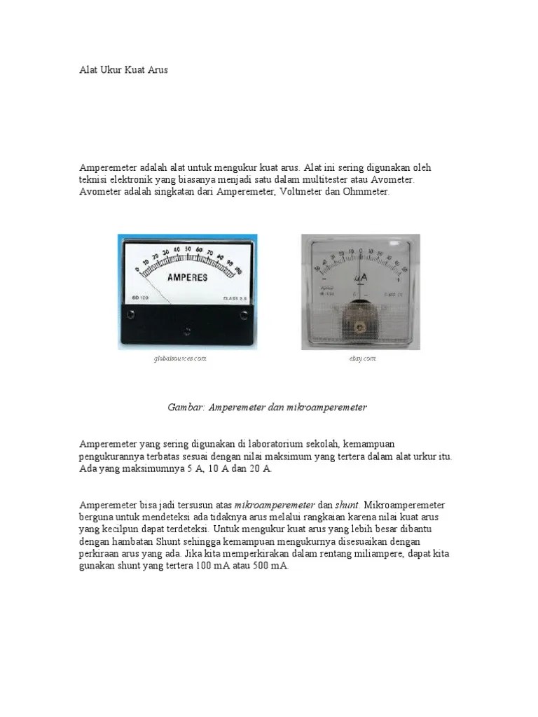Alat Ukur Kuat Arus | PDF