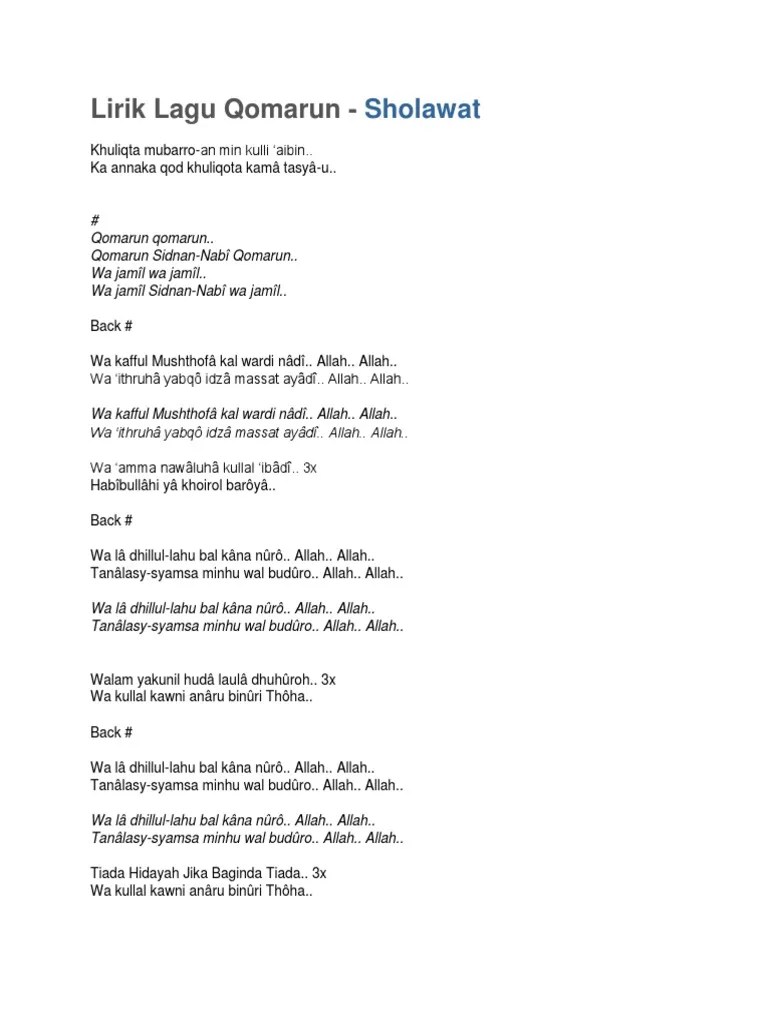 24.10.2021 · more options who replied? Lirik Lagu Qomarun