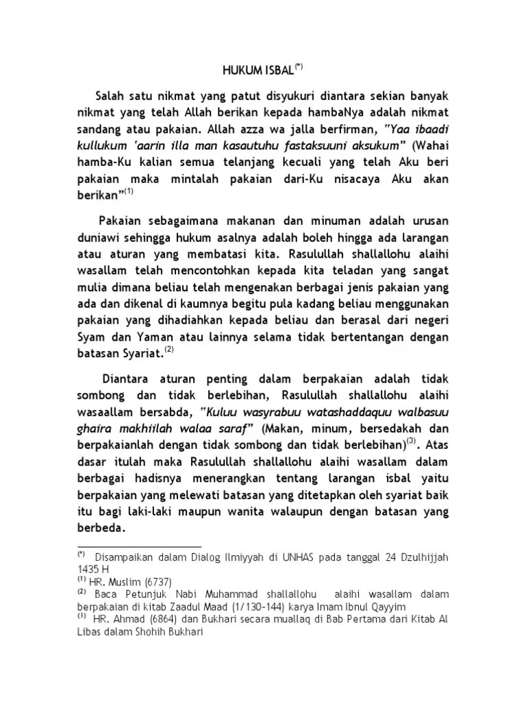 Hukum Isbaltanggapan