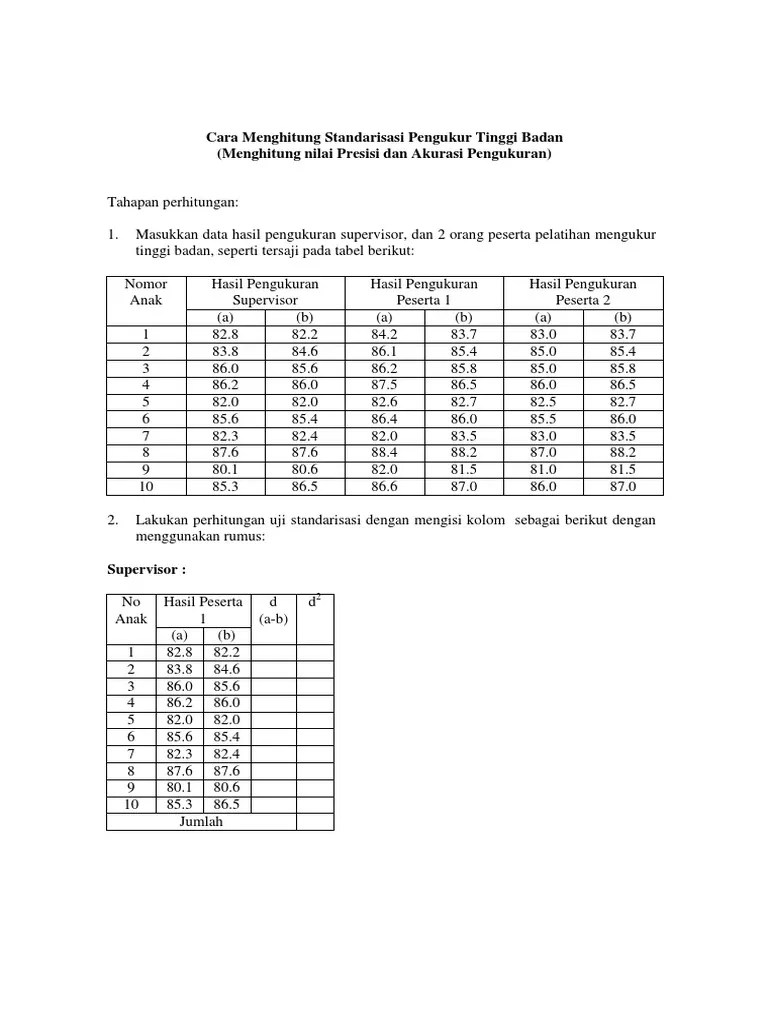 Menghitung Nilai Presisi Dan Akurasi Pengukuran PDF | PDF