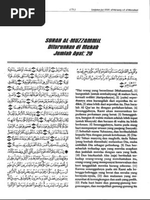 Terjemahan Tafsir Fi Zhilalil Oleh Sayyid Qutb Al Muzammil | PDF