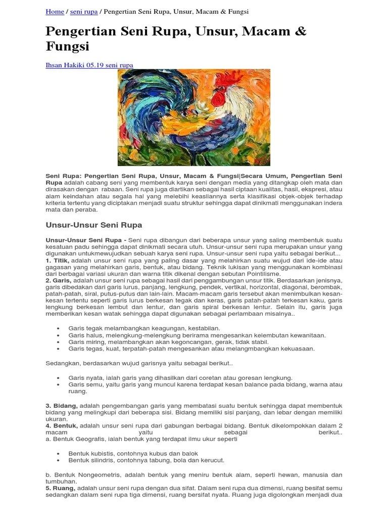 Arti Seni Rupa Nusantara