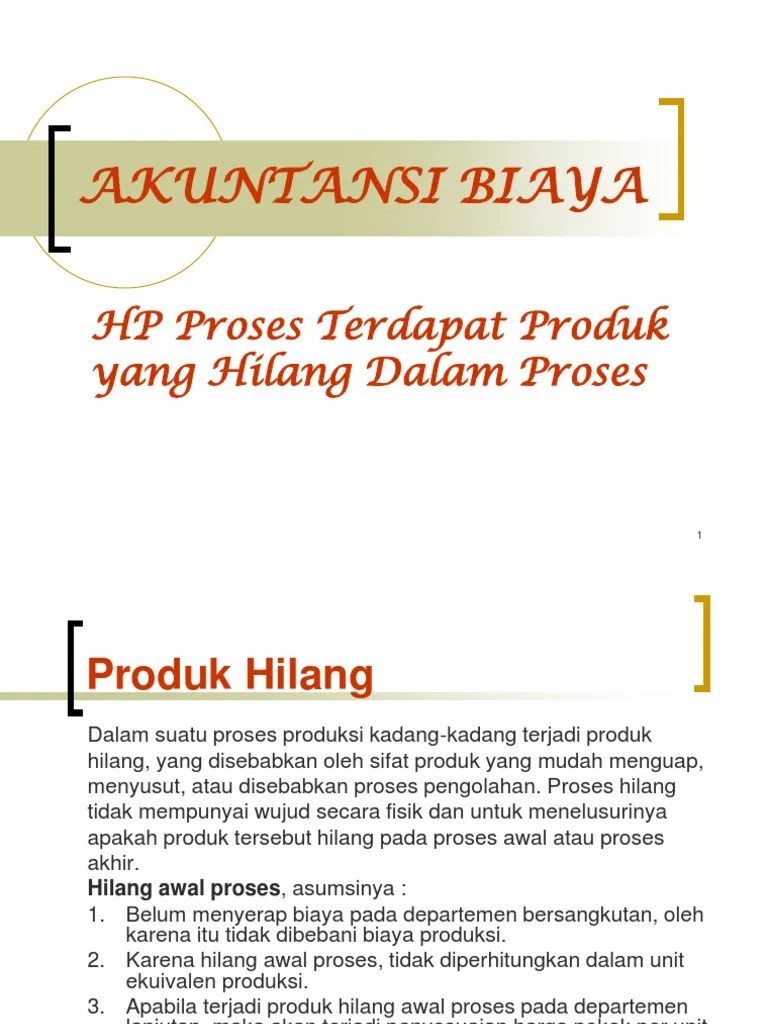 Proses Produk Hilang | PDF