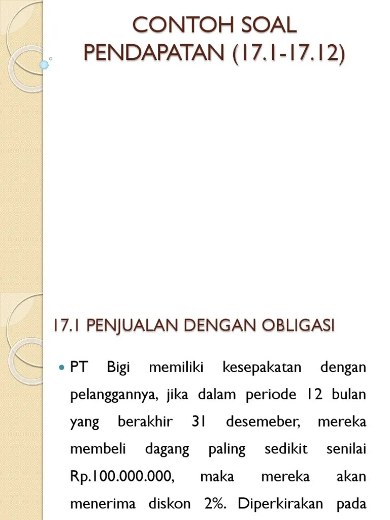 Contoh soal dan pelaporan transaksi 5. Contoh Soal Penjualan Angsuran Masnurul
