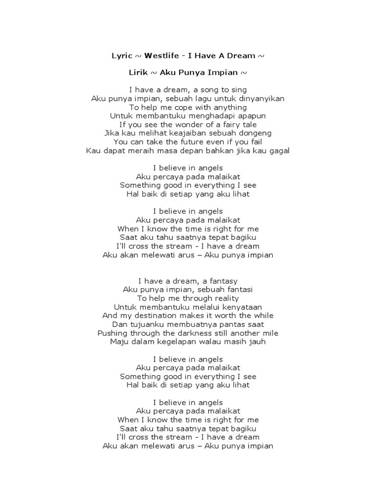 Dalam lagu ini memiliki arti anda bisa mencapai kesuksesan . Lirik Lagu Westlife Pdf