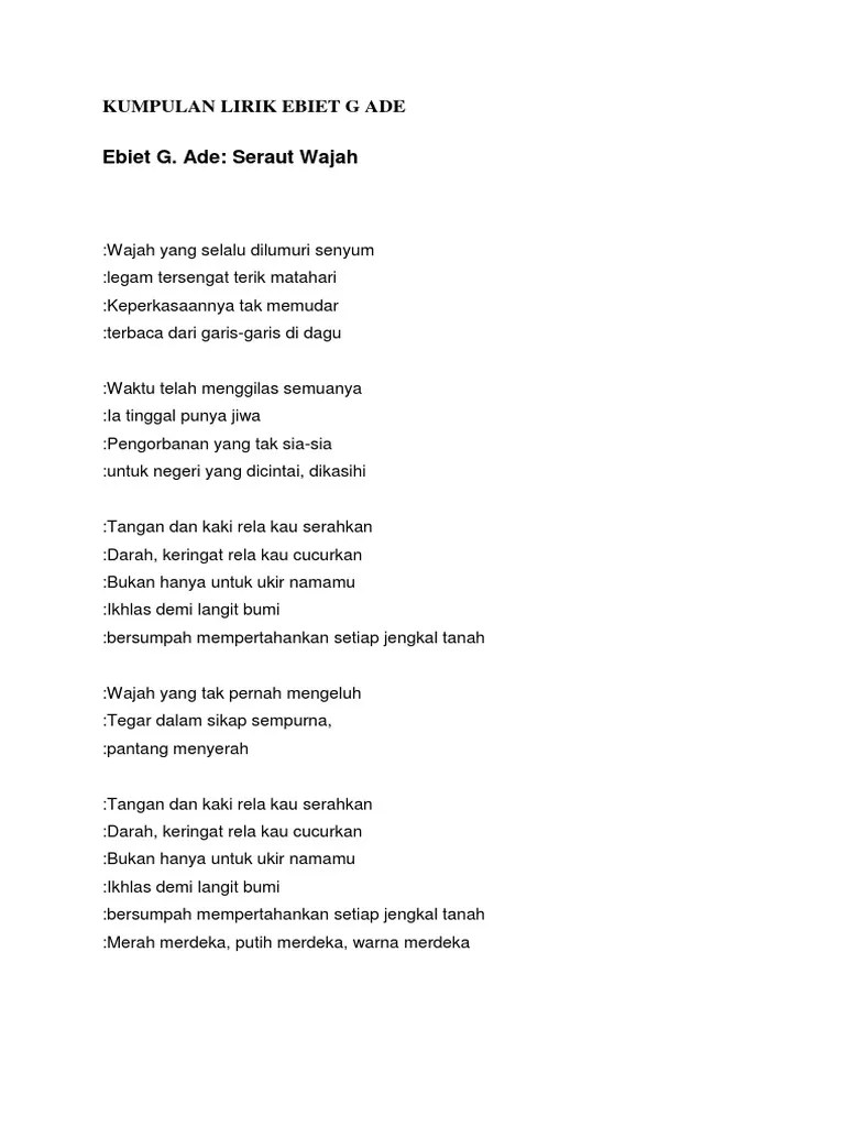Kumpulan Lirik Ebiet G Ade | PDF