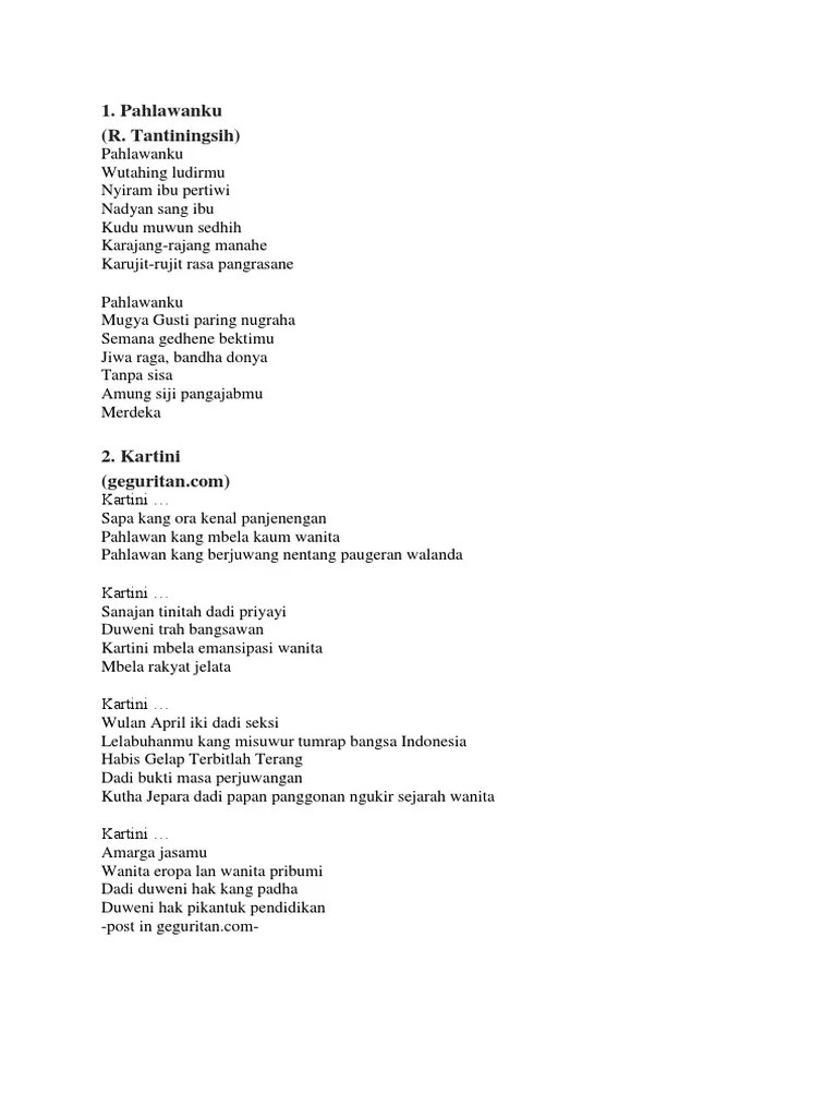 contoh cerkak bahasa jawa lengkap dengan pembahasan pengertian, unsur intrinsik dan ekstrinsik, contoh kebersihan, pendidikan, sahabat. Geguritan Tema Kemerdekaan Masnurul