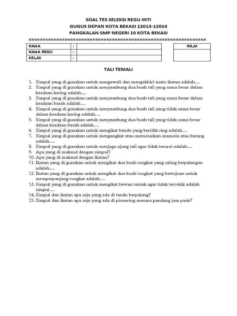 Keliling lingkaran yang terbentuk 11,18 m. Soal Tali Temali