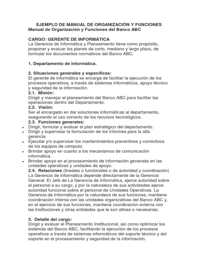 All of hubspot's marketing, sales crm, customer service, cms, and operations software on one platform. Manual De Organizacion Y Funciones Pdf Seguridad De Informacion Planificacion