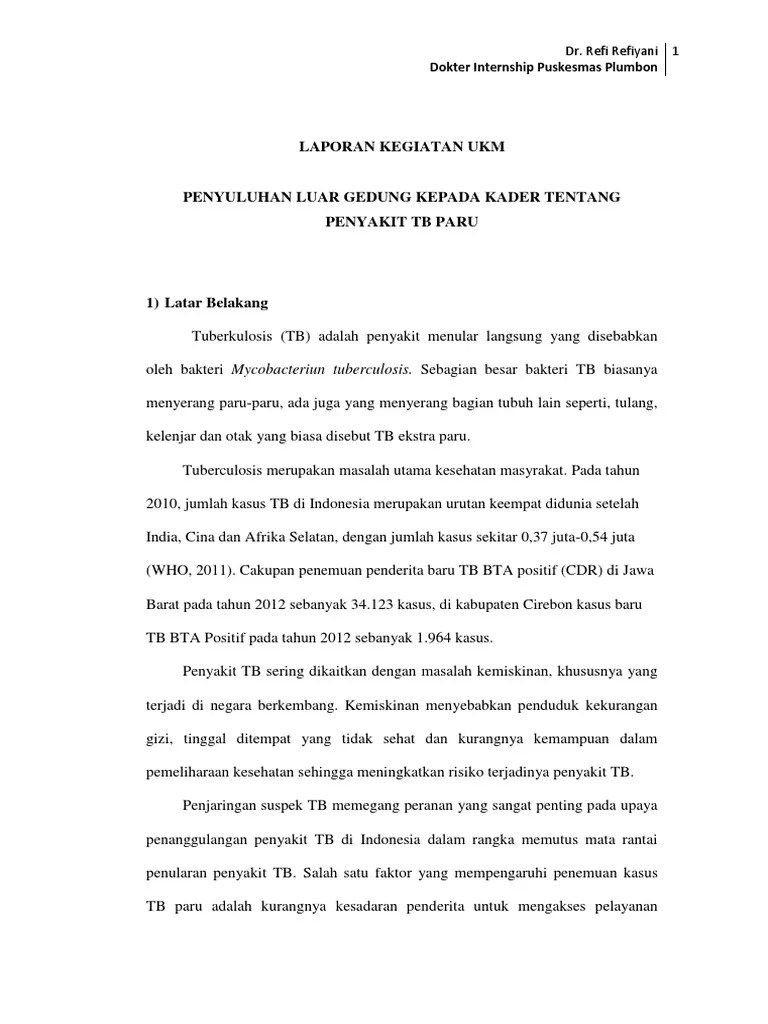 F1 (Penyuluhan Luar Gedung TB Paru) | PDF