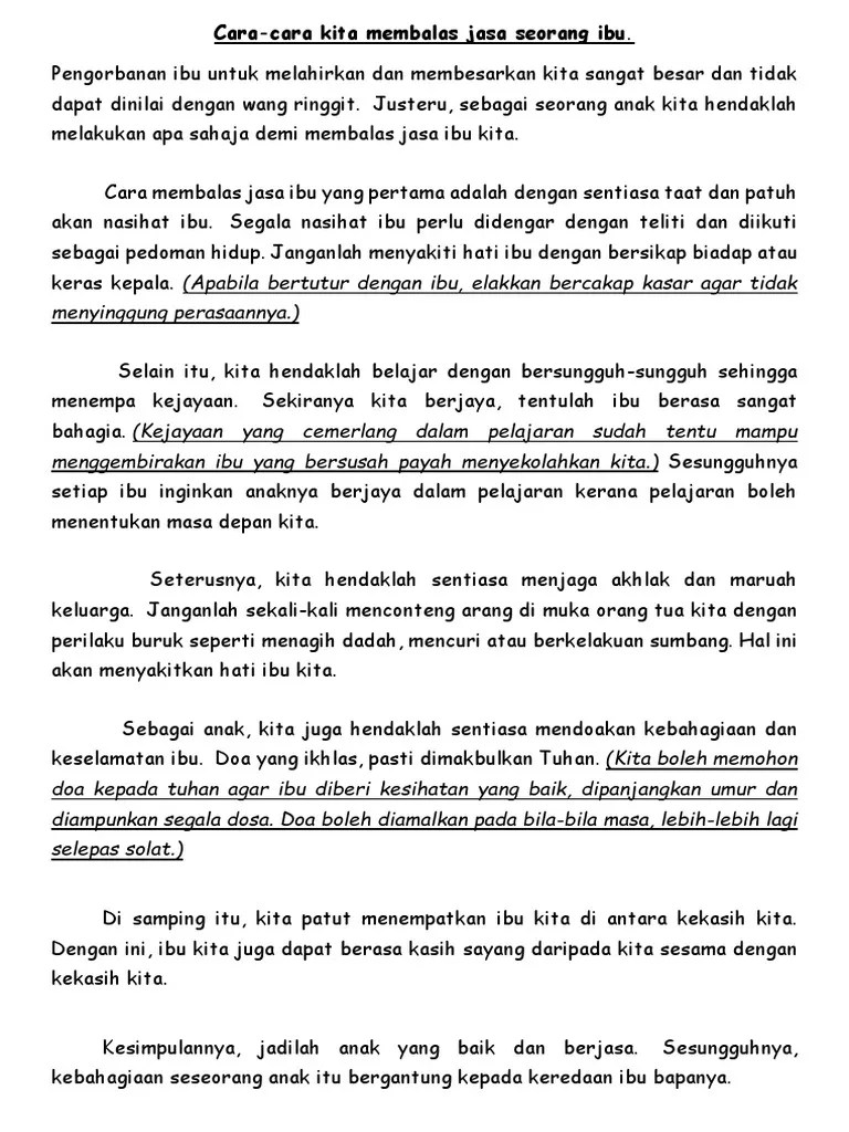 Karangan Cara Cara Membalas Jasa Dan Pengorbanan Ibu Bapa Karangan Spm Cara Membalas Jasa Ibu Bapa Cute766 Serahkan Saja Semua Pada Tuhan