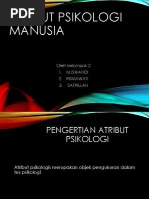 Atribut Psikologi Manusia | PDF