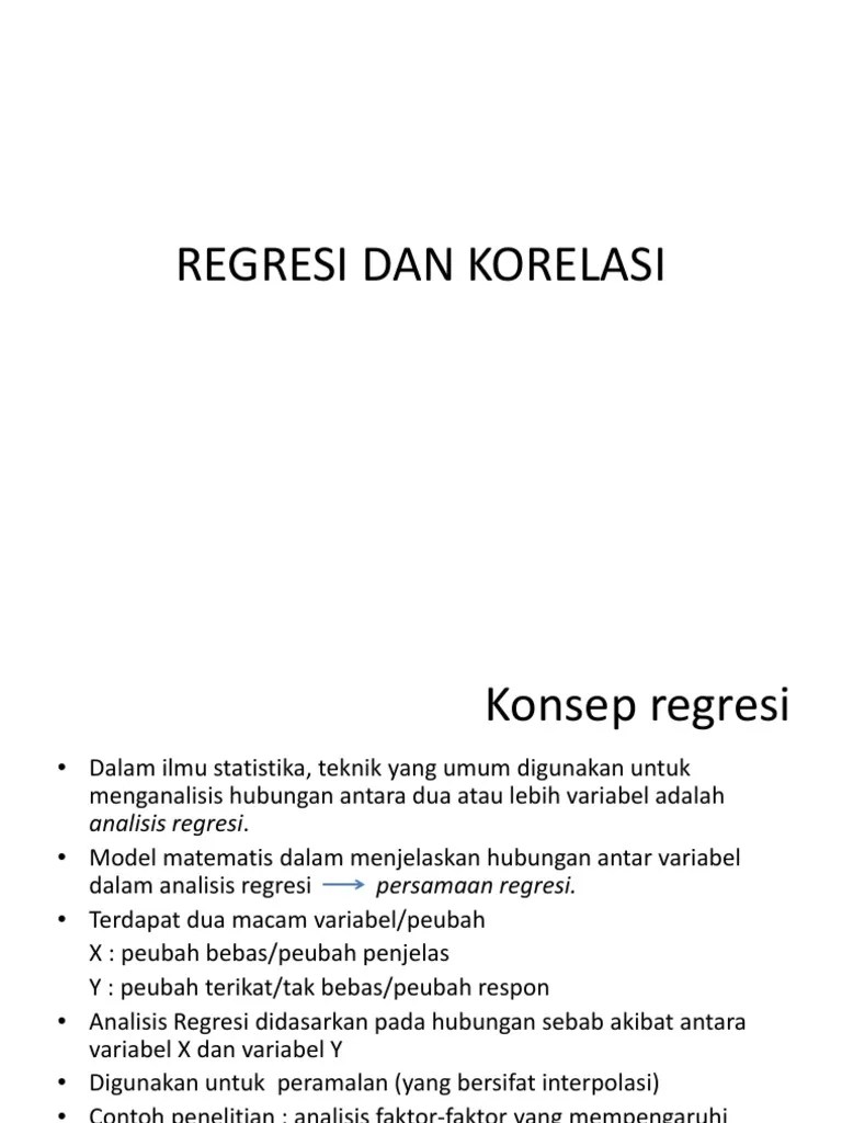 Regresi Korelasi (Output) | PDF