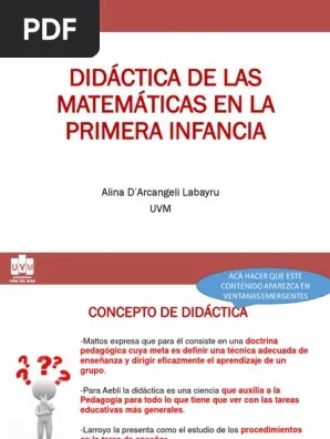 Como hacer maquina de aprendizaje de cartón matemáticas para niños. Clase 1 Concepto De Didactica Educacion De La Primera Infancia Aprendizaje