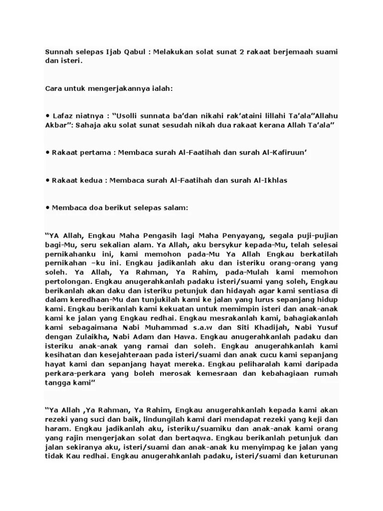 Doa Ijab Kabul - Kata Kata Cinta