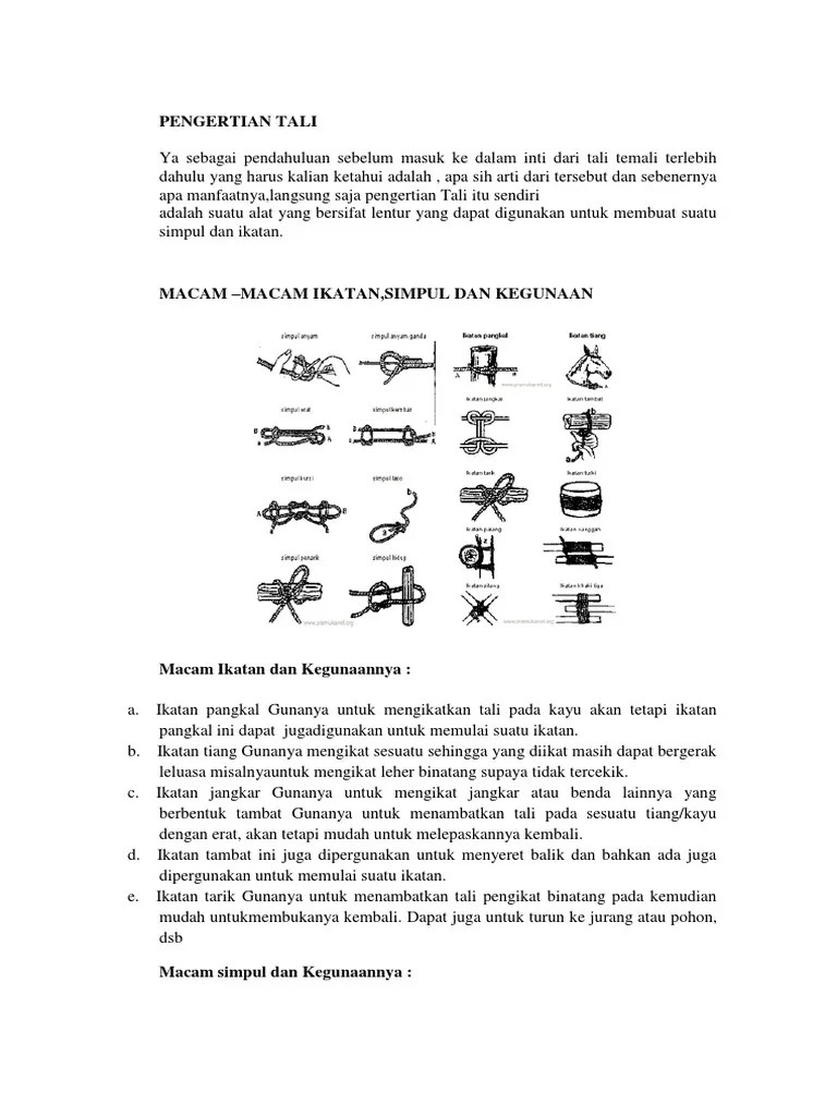 Pengertian Tali | PDF