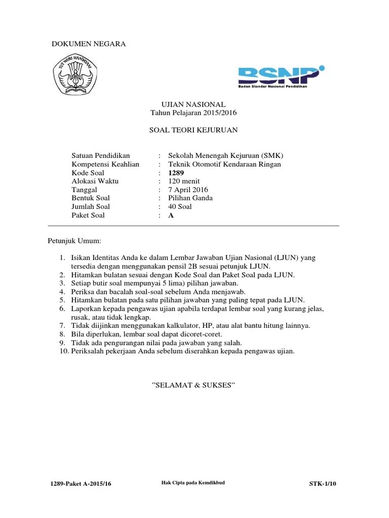 Berita edukasi terkini dan terlengkap hari ini, menyajikan info berita edukasi terupdate seputar kampus, sekolah dan beasiswa Soal Un Teori Kejuruan Otomotif Dan Kunci Jawaban Revisi Id
