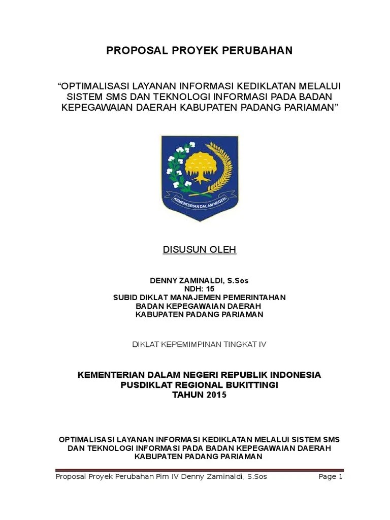 Menyelesaikan proyek perubahan dengan judul penyusunan standar operasi prosedur. Proyek Perubahan Pdf