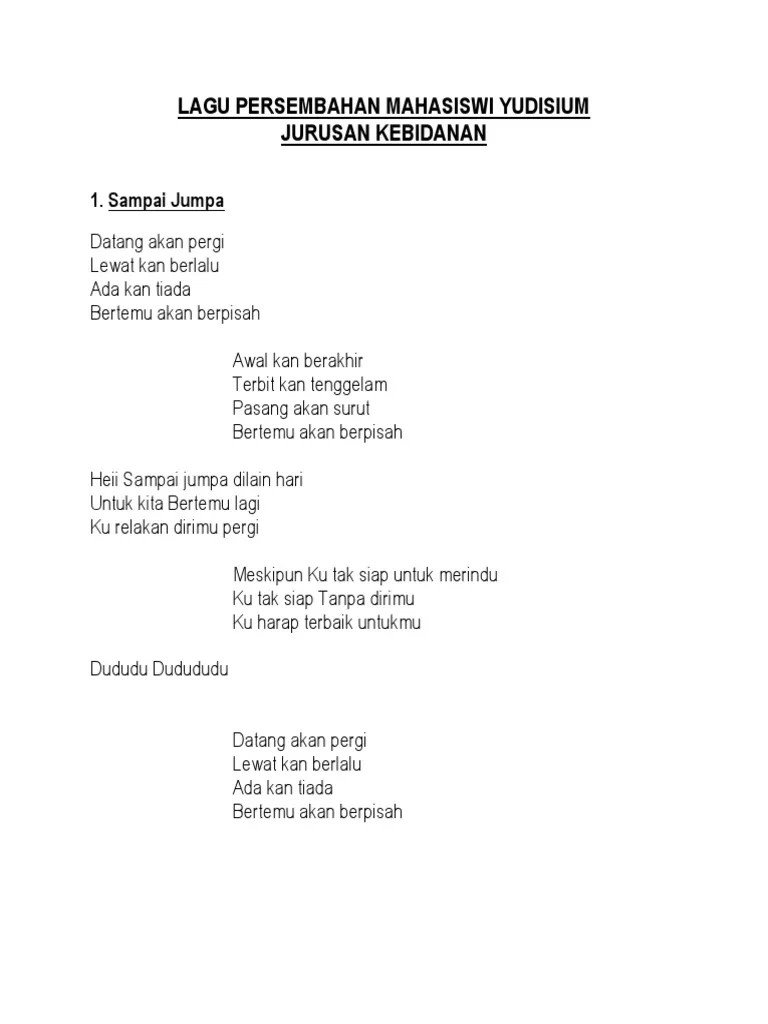 Lirik Lagu Datang Akan Pergi