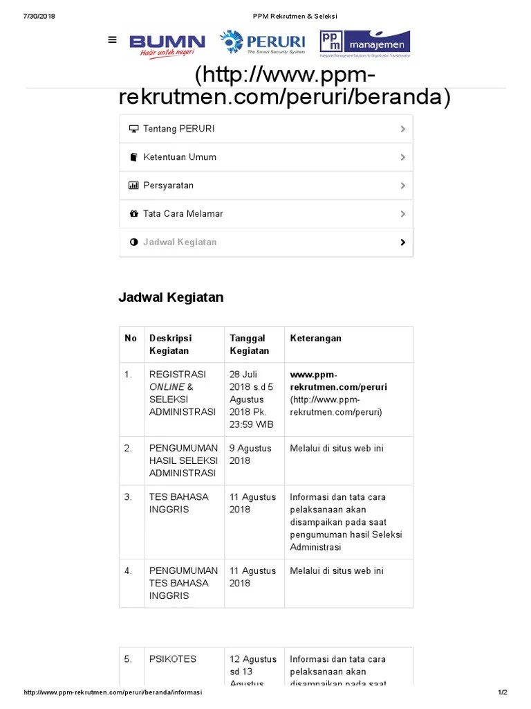 Hanya peserta yang lolos proses seleksi akan mendapatkan email dari . Ppm Rekrutmen Seleksi Pdf Pdf