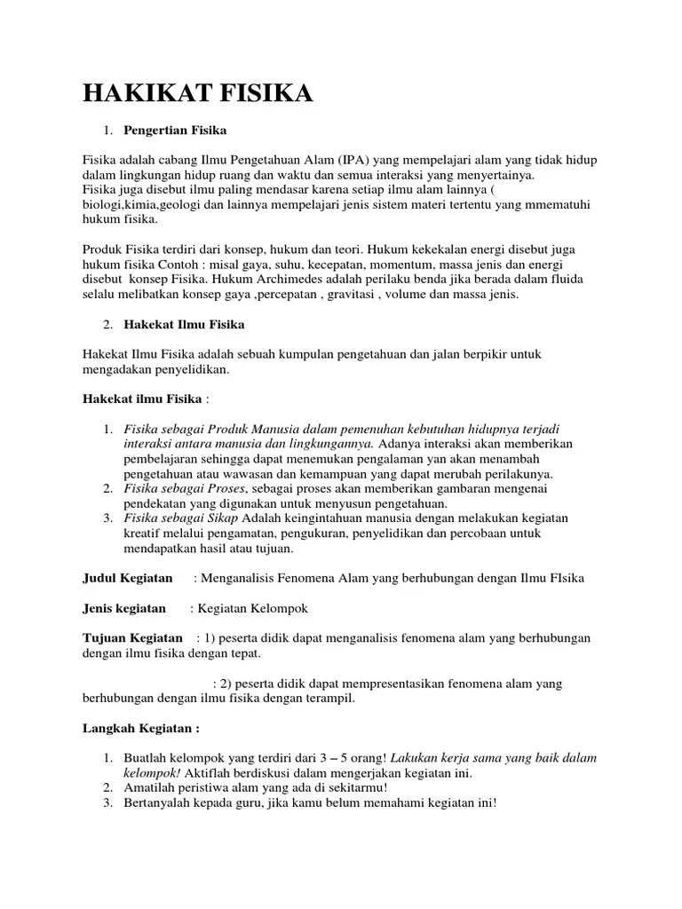 Hakikat Fisika | PDF