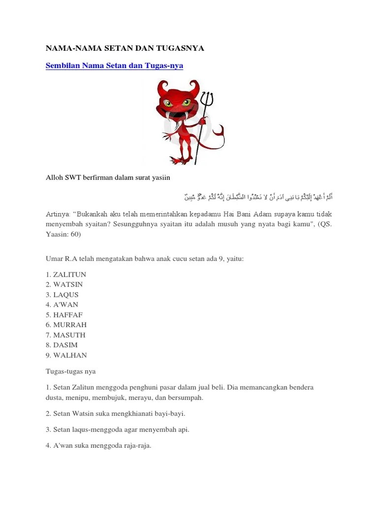 NAMA Nama Setan | PDF