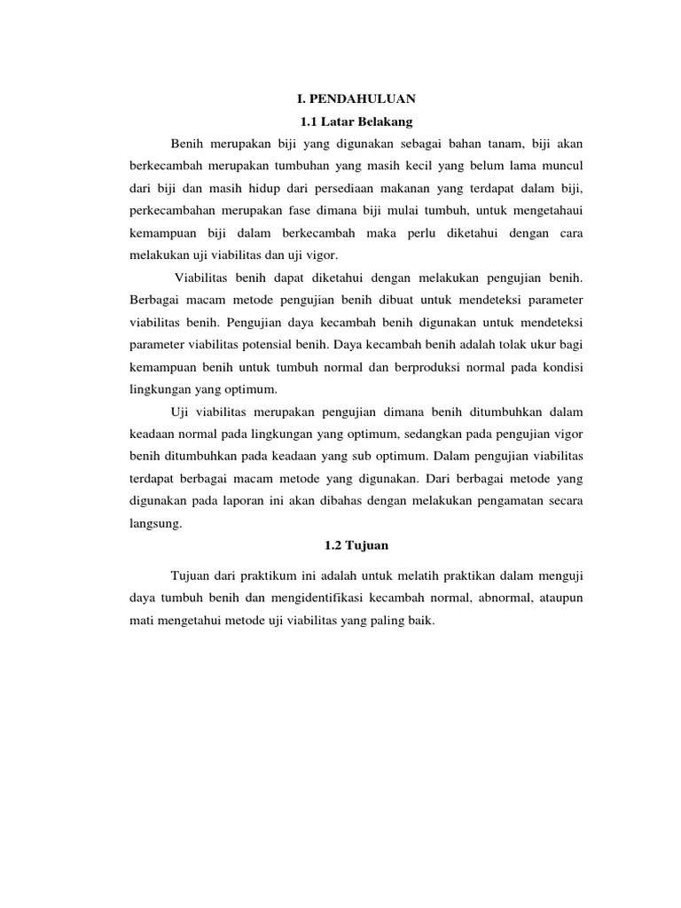 Laporan Uji Daya Kecambah | PDF